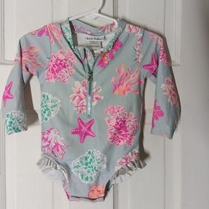 Kids Swimwear with Starfish and Coral Design